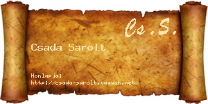 Csada Sarolt névjegykártya